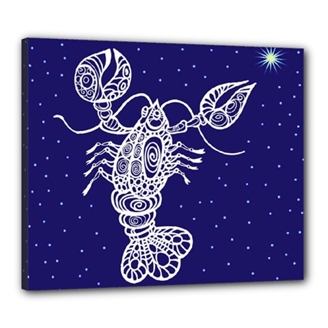 Cancer Zodiac Star Canvas 24  X 20  by Mariart