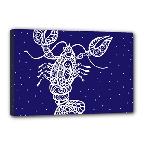 Cancer Zodiac Star Canvas 18  X 12  by Mariart