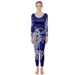 Cancer Zodiac Star Long Sleeve Catsuit by Mariart