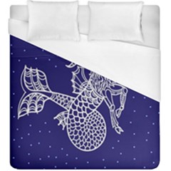 Capricorn Zodiac Star Duvet Cover (king Size) by Mariart