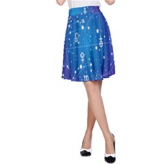 Astrology Illness Prediction Zodiac Star A-line Skirt by Mariart