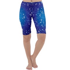 Astrology Illness Prediction Zodiac Star Cropped Leggings  by Mariart