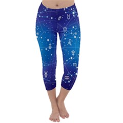 Astrology Illness Prediction Zodiac Star Capri Winter Leggings  by Mariart