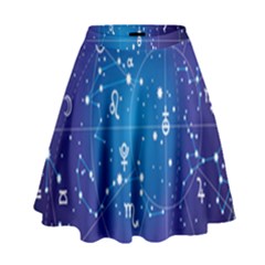 Astrology Illness Prediction Zodiac Star High Waist Skirt by Mariart