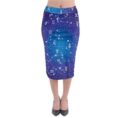 Astrology Illness Prediction Zodiac Star Midi Pencil Skirt by Mariart