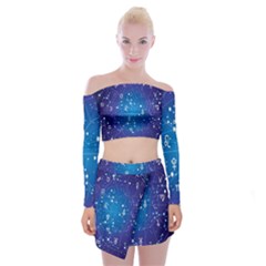 Astrology Illness Prediction Zodiac Star Off Shoulder Top With Skirt Set