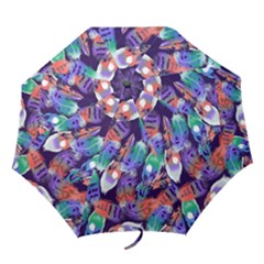 Bird Feathers Color Rainbow Animals Fly Folding Umbrellas by Mariart