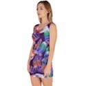 Bird Feathers Color Rainbow Animals Fly Sleeveless Bodycon Dress View2