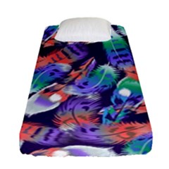 Bird Feathers Color Rainbow Animals Fly Fitted Sheet (single Size) by Mariart