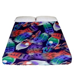 Bird Feathers Color Rainbow Animals Fly Fitted Sheet (california King Size) by Mariart