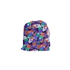 Bird Feathers Color Rainbow Animals Fly Drawstring Pouches (xs) 