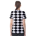 Diamond Black White Plaid Chevron Women s Cotton Tee View2