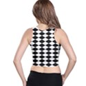 Diamond Black White Plaid Chevron Racer Back Crop Top View2