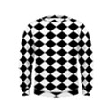 Diamond Black White Plaid Chevron Kids  Sweatshirt View1