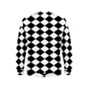 Diamond Black White Plaid Chevron Kids  Sweatshirt View2