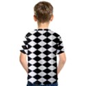 Diamond Black White Plaid Chevron Kids  Sport Mesh Tee View2