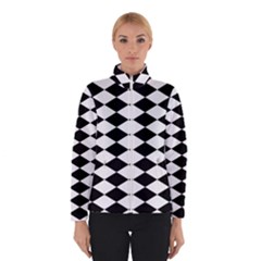 Diamond Black White Plaid Chevron Winterwear by Mariart