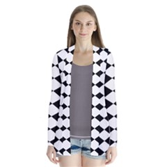 Diamond Black White Plaid Chevron Cardigans by Mariart