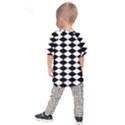 Diamond Black White Plaid Chevron Kids  Raglan Tee View2