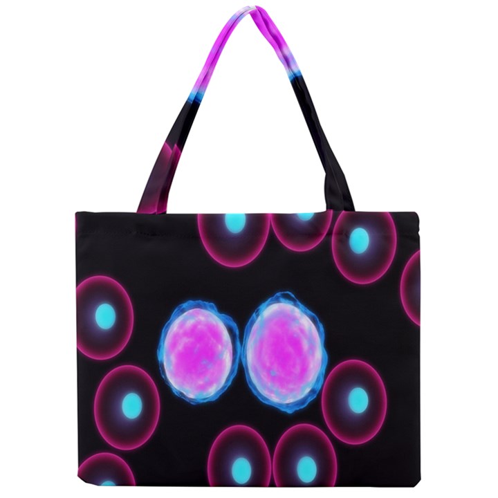 Cell Egg Circle Round Polka Red Purple Blue Light Black Mini Tote Bag