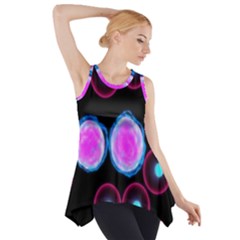 Cell Egg Circle Round Polka Red Purple Blue Light Black Side Drop Tank Tunic by Mariart