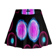 Cell Egg Circle Round Polka Red Purple Blue Light Black Mini Flare Skirt by Mariart