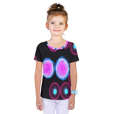 Cell Egg Circle Round Polka Red Purple Blue Light Black Kids  One Piece Tee by Mariart