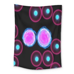 Cell Egg Circle Round Polka Red Purple Blue Light Black Medium Tapestry by Mariart