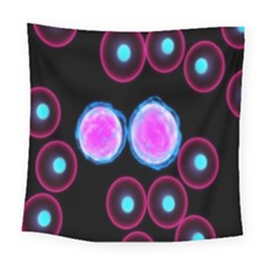 Cell Egg Circle Round Polka Red Purple Blue Light Black Square Tapestry (large) by Mariart