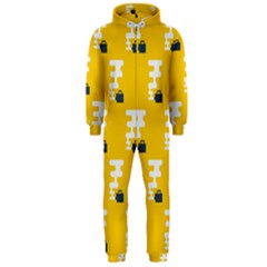 Fog Machine Fogging White Smoke Yellow Hooded Jumpsuit (men)  by Mariart