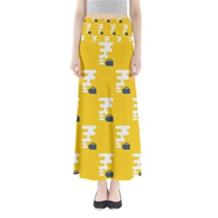 Fog Machine Fogging White Smoke Yellow Maxi Skirts by Mariart