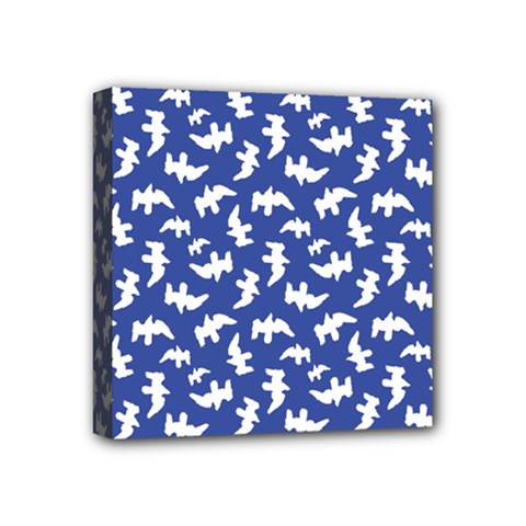 Birds Silhouette Pattern Mini Canvas 4  X 4 