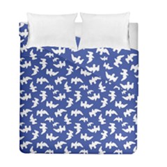 Birds Silhouette Pattern Duvet Cover Double Side (full/ Double Size)