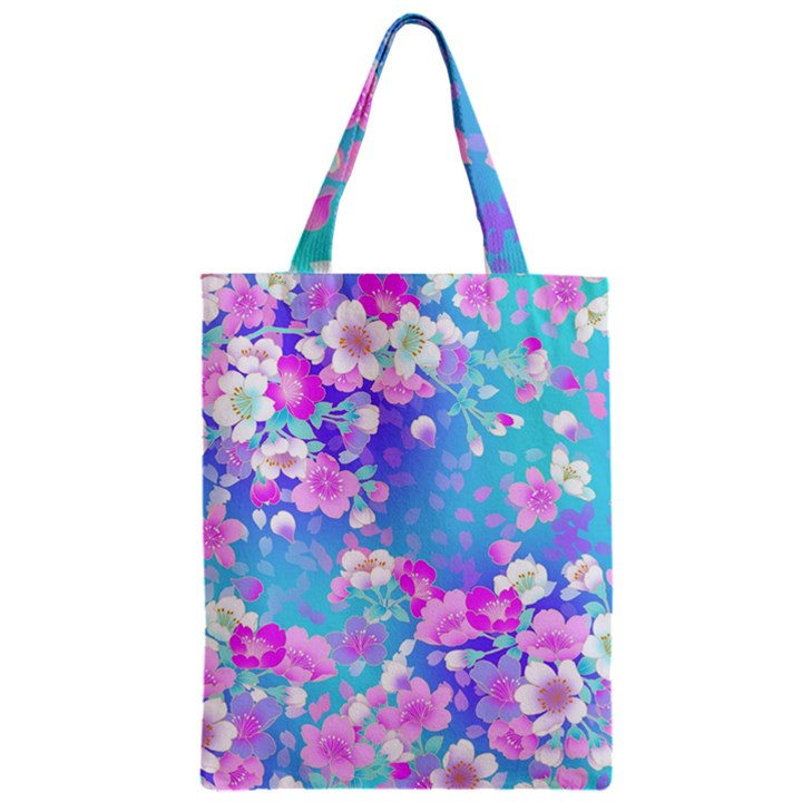 Flowers Cute Pattern Zipper Classic Tote Bag