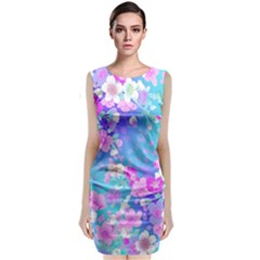 Flowers Cute Pattern Classic Sleeveless Midi Dress by Nexatart