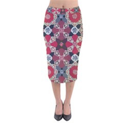 Beautiful Art Pattern Velvet Midi Pencil Skirt by Nexatart