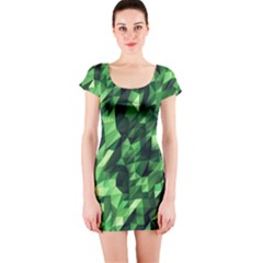 Green Attack Short Sleeve Bodycon Dress by Nexatart