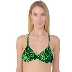 Green Attack Reversible Tri Bikini Top by Nexatart