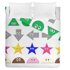 Cute Symbol Duvet Cover Double Side (queen Size) by Nexatart