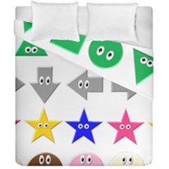 Cute Symbol Duvet Cover Double Side (california King Size) by Nexatart