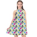 Cool Graffiti Patterns  Halter Neckline Chiffon Dress  View1