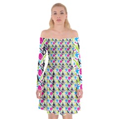 Cool Graffiti Patterns  Off Shoulder Skater Dress