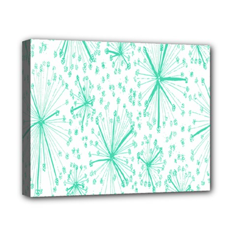 Pattern Floralgreen Canvas 10  X 8  by Nexatart