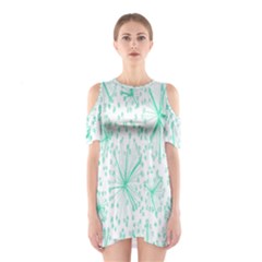 Pattern Floralgreen Shoulder Cutout One Piece by Nexatart