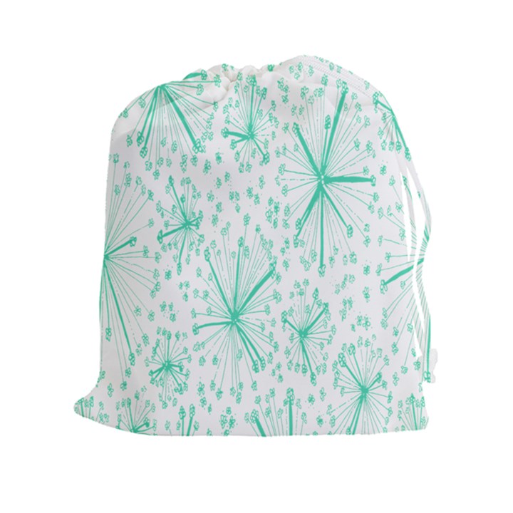 Pattern Floralgreen Drawstring Pouches (XXL)