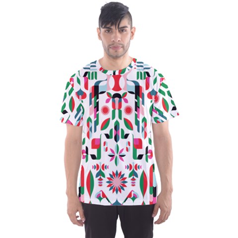 Abstract Peacock Men s Sport Mesh Tee by Nexatart