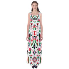 Abstract Peacock Empire Waist Maxi Dress by Nexatart