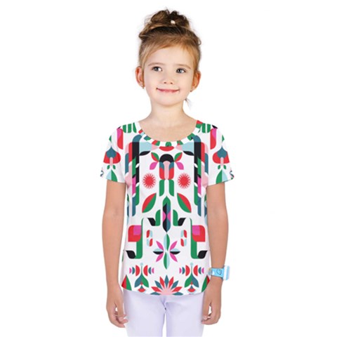 Abstract Peacock Kids  One Piece Tee by Nexatart