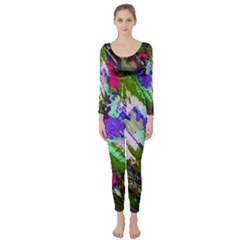 Tropical Jungle Print And Color Trends Long Sleeve Catsuit