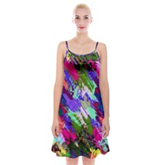 Tropical Jungle Print And Color Trends Spaghetti Strap Velvet Dress by Nexatart